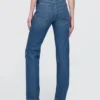 Jeans slim dritti a vita alta in stile western anni ’90