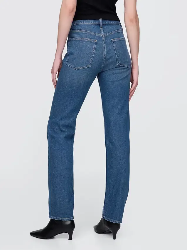 Jeans slim dritti a vita alta in stile western anni ’90