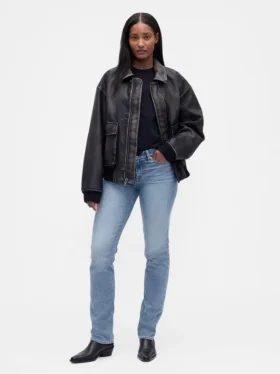 Jeans slim dritti a vita bassa in stile anni '90 per forme sinuose
