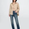 Jeans slim dritti anni ’90 a vita alta con cintura