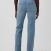 Jeans slim dritti anni ’90 a vita alta con cuciture intrecciate