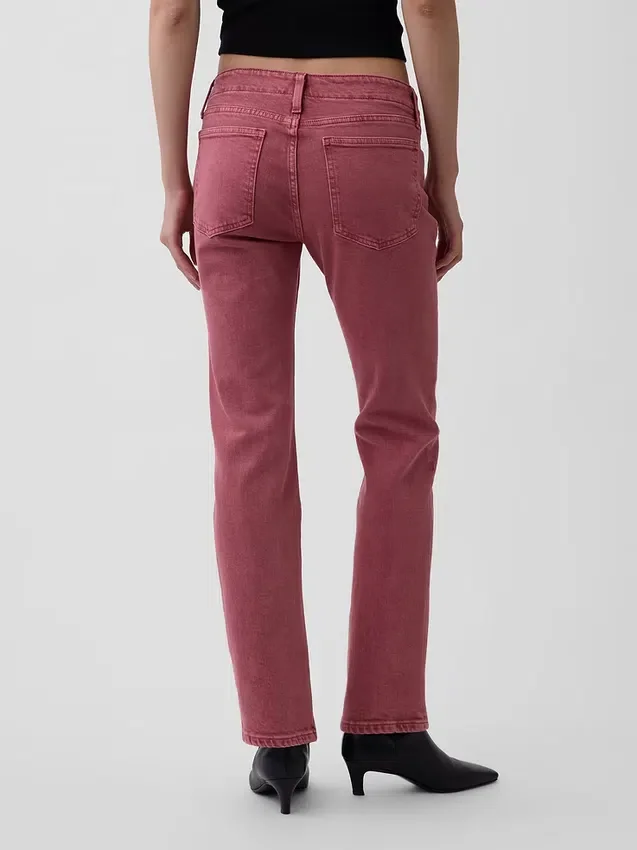 Jeans slim dritti con allacciatura in vita bassa in stile anni '90