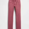 Jeans slim dritti con allacciatura in vita bassa in stile anni '90