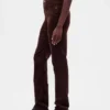 Jeans slim dritti in velluto a coste a vita alta stile anni '90