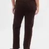 Jeans slim dritti in velluto a coste a vita alta stile anni '90