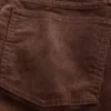 Jeans slim dritti in velluto a coste a vita alta stile anni '90