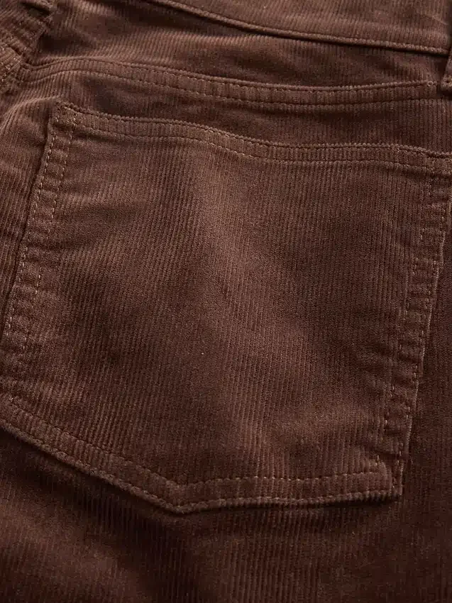Jeans slim dritti in velluto a coste a vita alta stile anni '90