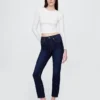 Jeans slim vintage a vita alta