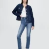 Jeans slim vintage a vita alta