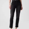 Jeans slim vintage a vita alta