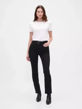 Jeans slim vintage a vita alta
