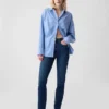 Jeans slim vintage a vita alta