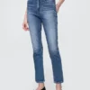Jeans slim vintage a vita alta