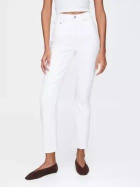 Jeans slim vintage a vita alta