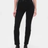 Jeans slim vintage a vita alta