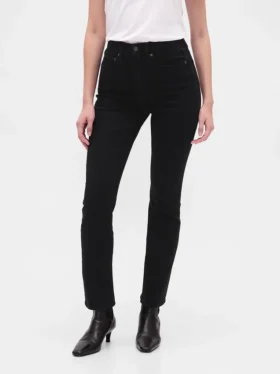 Jeans slim vintage a vita alta