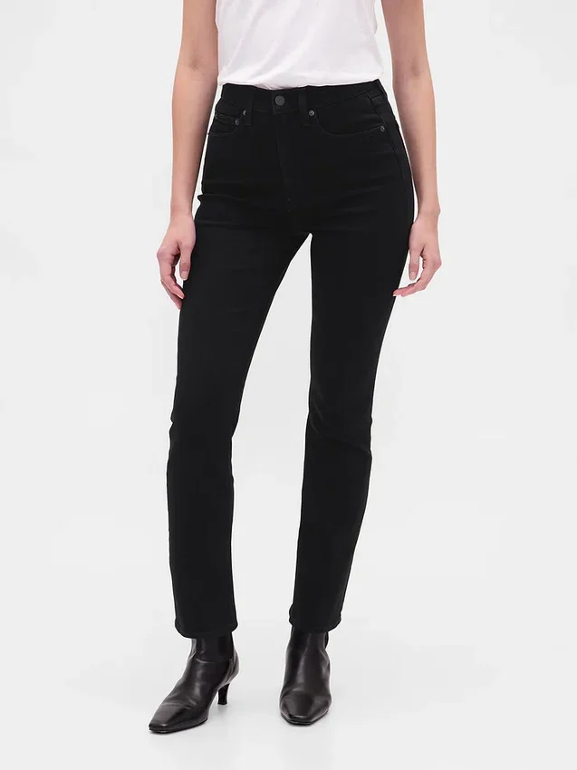 Jeans slim vintage a vita alta