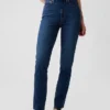 Jeans slim vintage a vita alta