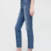 Jeans slim vintage a vita alta