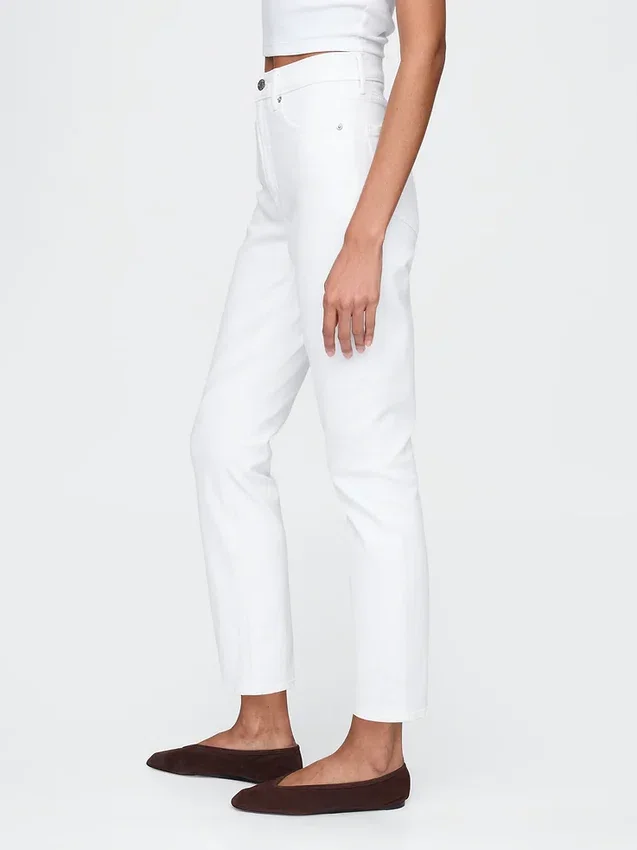 Jeans slim vintage a vita alta