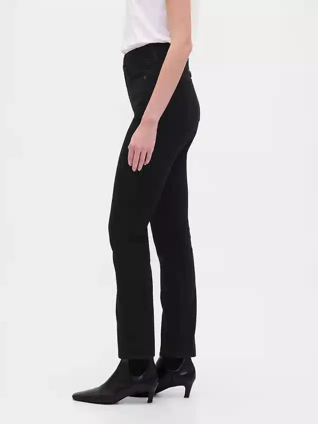 Jeans slim vintage a vita alta