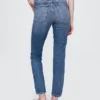 Jeans slim vintage a vita alta