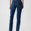 Jeans slim vintage a vita alta