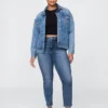 Jeans slim vintage a vita alta