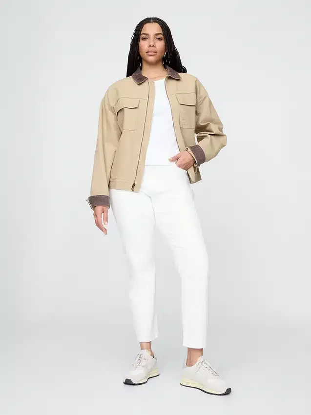 Jeans slim vintage a vita alta