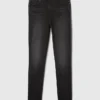 Jeans slim vintage a vita alta