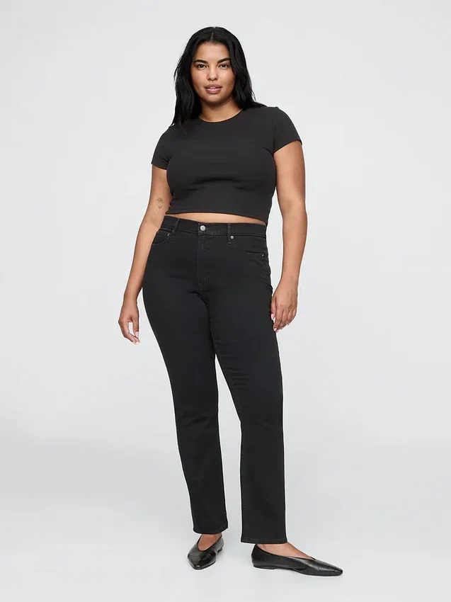Jeans slim vintage a vita alta