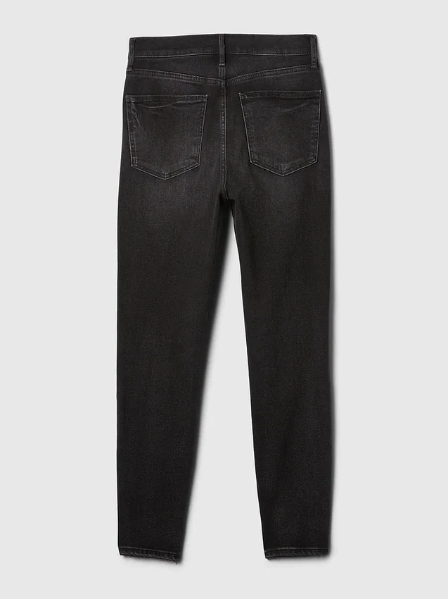 Jeans slim vintage a vita alta