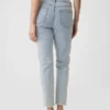 Jeans slim vintage a vita alta