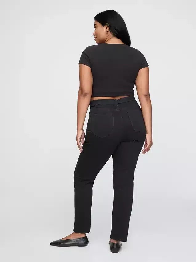 Jeans slim vintage a vita alta