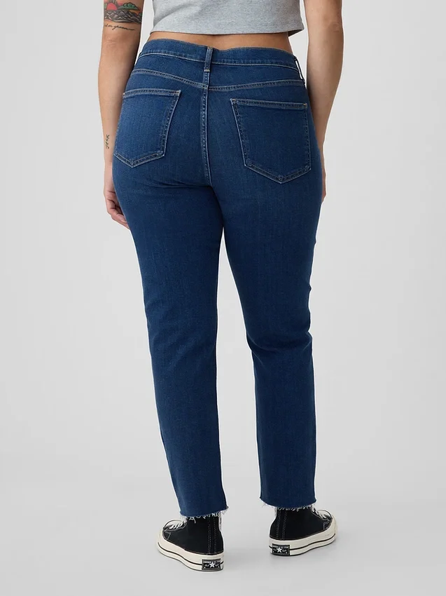 Jeans slim vintage a vita alta