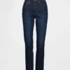 Jeans slim vintage a vita alta