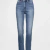 Jeans slim vintage a vita alta