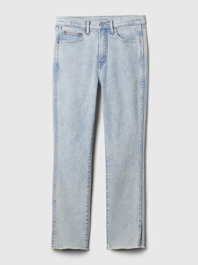 Jeans slim vintage a vita alta