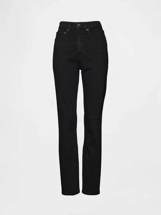 Jeans slim vintage a vita alta
