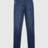 Jeans slim vintage a vita alta