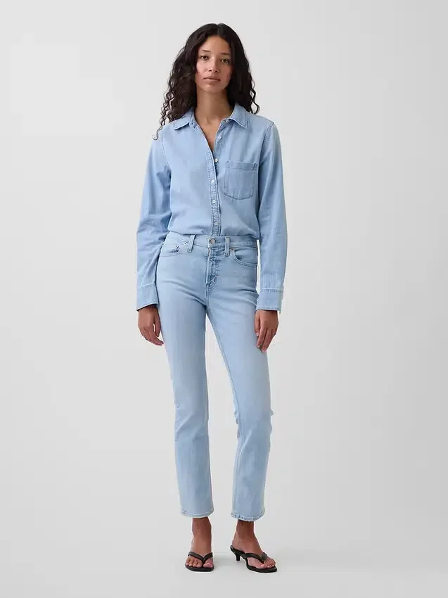 Jeans slim vintage a vita media