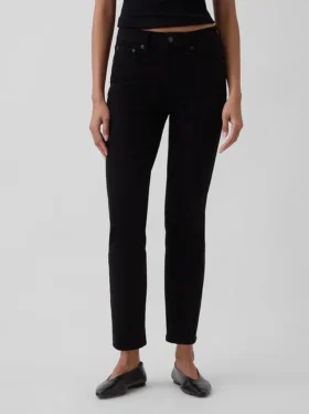 Jeans slim vintage a vita media