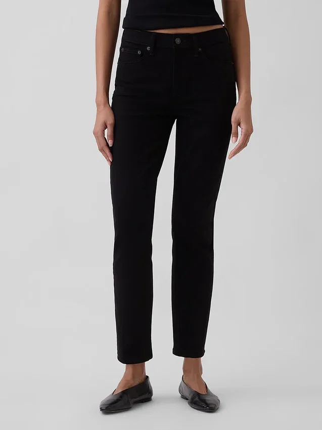 Jeans slim vintage a vita media