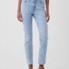 Jeans slim vintage a vita media