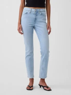 Jeans slim vintage a vita media