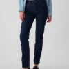 Jeans slim vintage a vita media