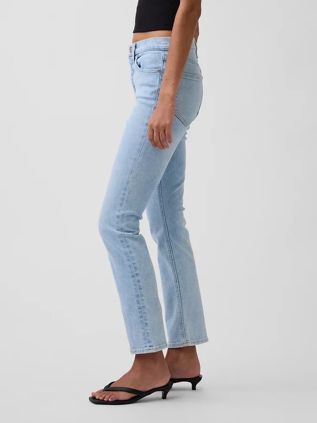 Jeans slim vintage a vita media