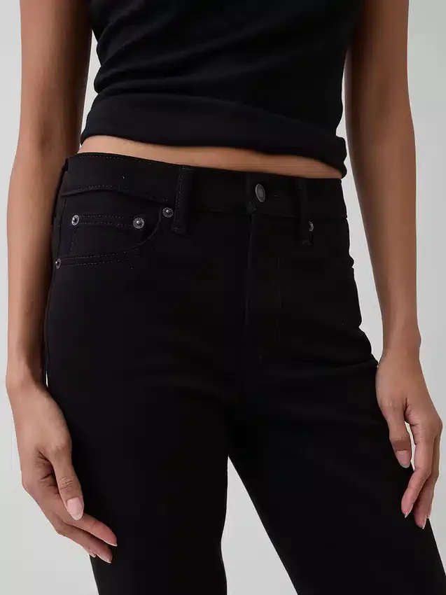 Jeans slim vintage a vita media