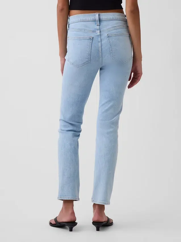 Jeans slim vintage a vita media