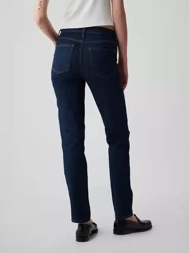 Jeans slim vintage a vita media